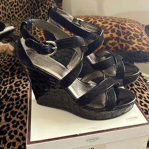 Coach platform sandals